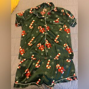 Women’s satin Christmas pajama set